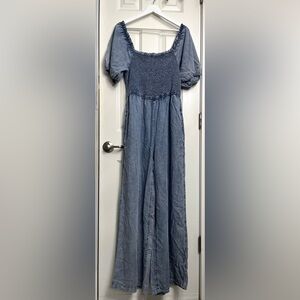 Böhme Piper Smocked Denim Jumpsuit